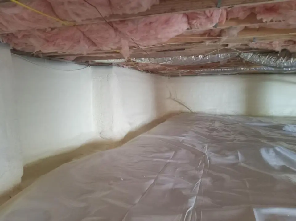 Crawl space encapsulation with closed-cell spray foam for Spray Foam Roofing in Bonita